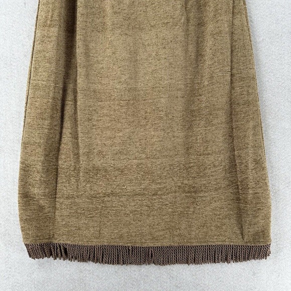 NEW Indigo Moon Maxi Skirt MEDIUM Gold Heather‎ Chenille Boho Fringe Hem Lined - Picture 3 of 12